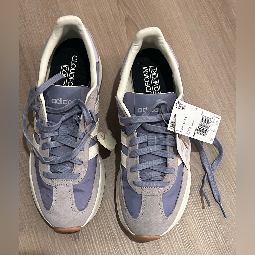 Adidas Lavender & White Retro Jogger Cloudfoam Sneakers - Picture 5 of 8